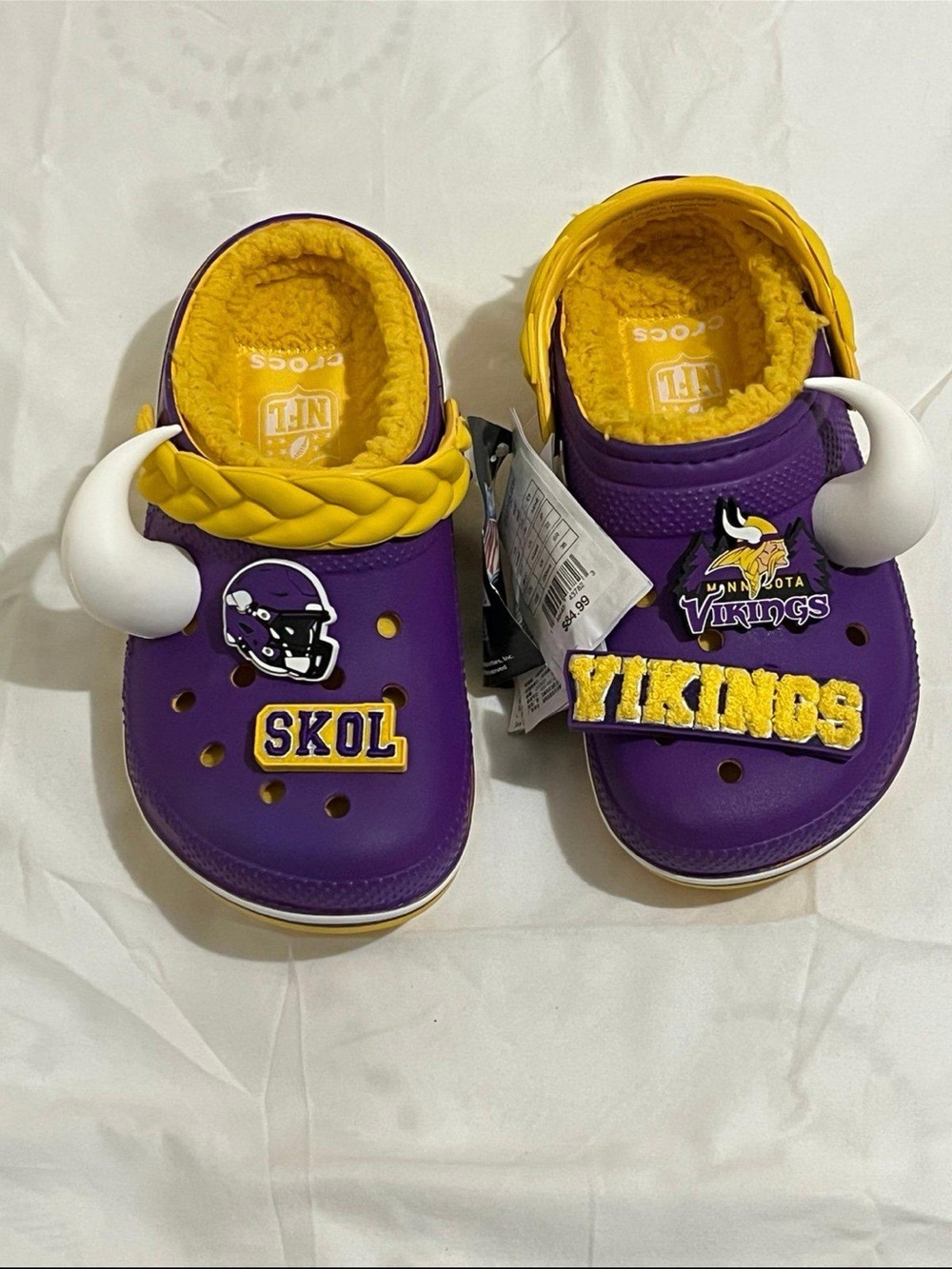 CROCS NFL Minnesota Vikings Clogs Mens Size 4 New with Tags